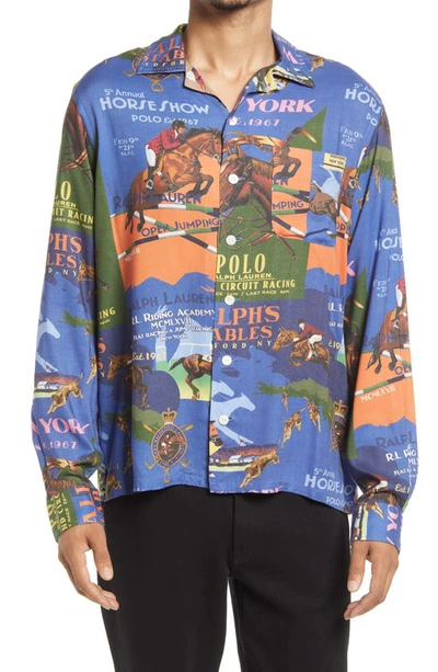 Polo Ralph Lauren Horse Show Print Button-up Shirt In Equine