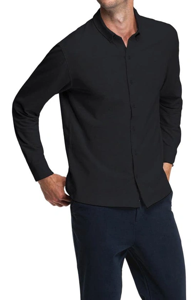 Swet Tailor Mindful Button-down Shirt In Black