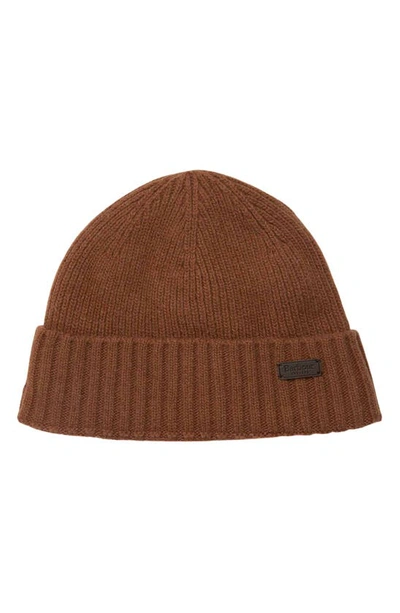 Barbour Carlton Wool Blend Fleece Lined Beanie In Ochre