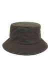 Barbour Waxed Cotton Bucket Hat In Olive