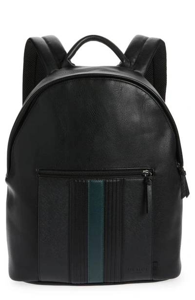 Ted Baker Esentle Stripe Backpack In Black