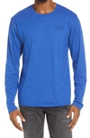 The Normal Brand Bear Long Sleeve Graphic Tee In Blue