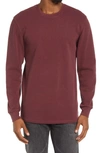 The Normal Brand Vintage Wash Thermal Long Sleeve T-shirt In Oxblood
