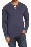 The Normal Brand Puremeso Henley In Normal Navy