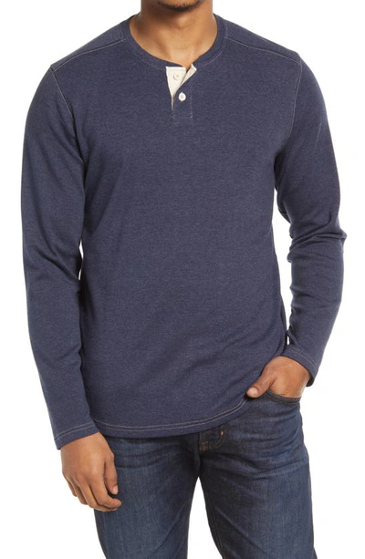 The Normal Brand Puremeso Henley In Normal Navy