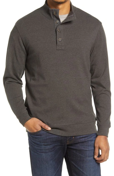 The Normal Brand Puremeso Mock Neck Top In Charcoal