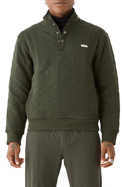 Frank + Oak Quilted Organic Cotton Pullover In Rosin