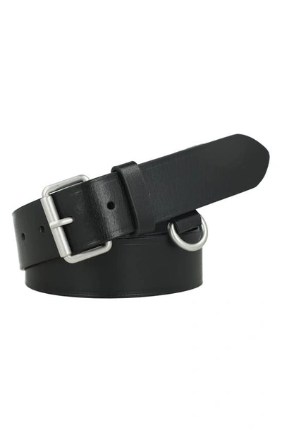 Allsaints Men's D Ring Leather Belt In Black