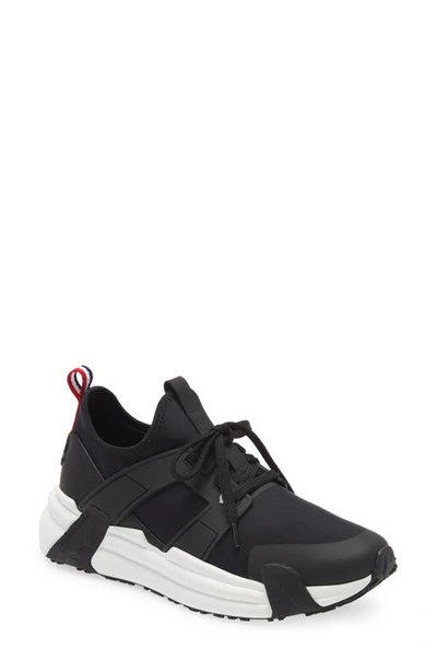 Moncler Lunarove Grey Neoprene Sneakers In Black