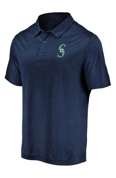 Fanatics Branded Navy Seattle Mariners Iconic Striated Primary Logo Polo