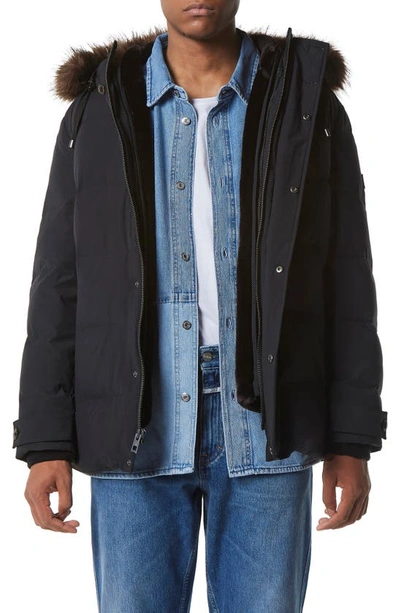 Andrew Marc Bremen Water Resistant Down Puffer Jacket In Black