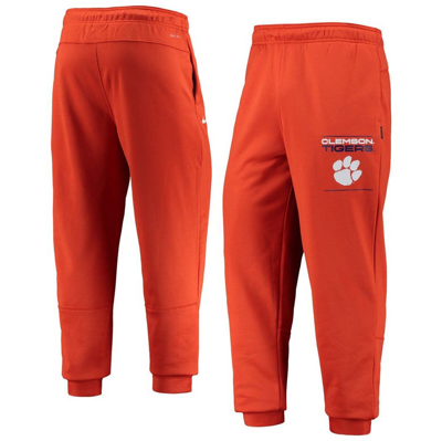 Nike Orange Clemson Tigers 2021 Sideline Performance Pants In Univor,whi