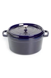 Staub 7-quart Round Cocotte In Dark Blue