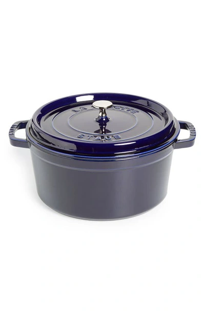 Staub 7-quart Round Cocotte In Dark Blue
