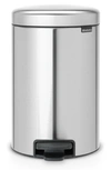 Brabantia Newicon Step Can 3.2-gallon Trash Can In Matte Steel Fingerprint Proof