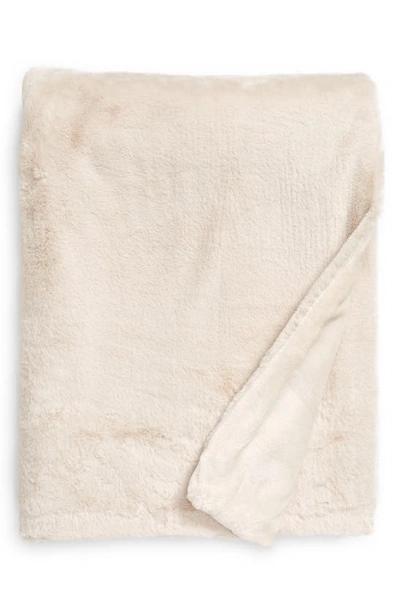 Unhide Cuddle Puddles Plush Throw Blanket In Beige