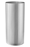Georg Jensen Stainless Steel Large Bernadotte Vase In Silver