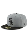 NEW ERA NEW ERA GRAY/BLACK CHICAGO WHITE SOX TWO-TONE 59FIFTY FITTED HAT,11591165