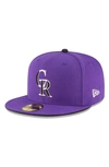 NEW ERA NEW ERA BLACK COLORADO ROCKIES AUTHENTIC COLLECTION ON FIELD 59FIFTY STRUCTURED HAT,70358577