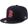 NEW ERA NEW ERA NAVY BOSTON RED SOX GAME AUTHENTIC COLLECTION ON-FIELD 59FIFTY FITTED HAT,70331911