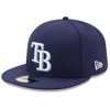 NEW ERA NEW ERA NAVY TAMPA BAY RAYS GAME AUTHENTIC COLLECTION ON-FIELD 59FIFTY FITTED HAT,70361051