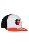 NEW ERA YOUTH NEW ERA WHITE/ORANGE BALTIMORE ORIOLES AUTHENTIC COLLECTION ON-FIELD HOME 59FIFTY FITTED HAT,70360226