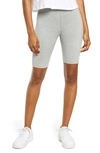 Nike Sportswear Essential Bike Shorts In Dark Grey Heather/ White