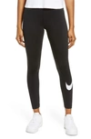 Nike Sportswear Swoosh Leggings In Black/ White