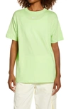 Nike Essential Embroidered Swoosh Cotton T-shirt In Key Lime/ White