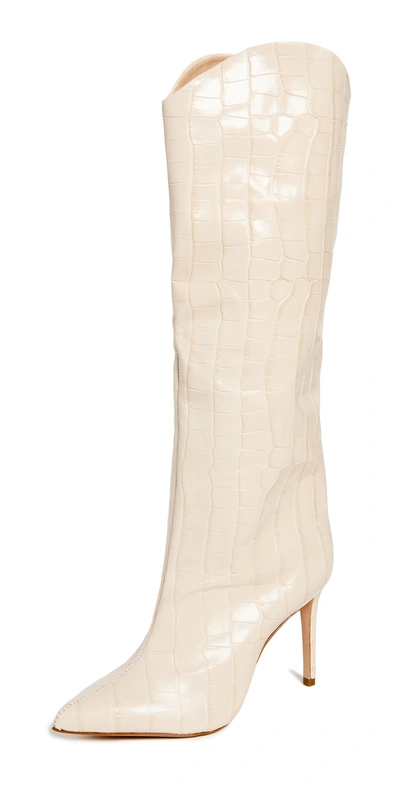 Schutz Maryana Tall Boots In Eggshell