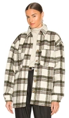 BARDOT 法兰绒衬衫 – BEIGE CHECK,BARD-WS246