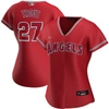 NIKE NIKE MIKE TROUT RED LOS ANGELES ANGELS ALTERNATE REPLICA PLAYER JERSEY,3593292