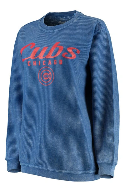 G-iii 4her By Carl Banks Royal Chicago Cubs Comfy Cord Pullover Sweatshirt