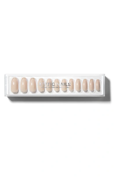 Static Nails Long Coffin Pop-on Reusable Manicure Set In Fetish
