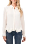 Cece Ruffle Blouse In Soft Ecru