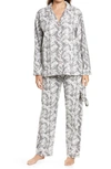 Pj Salvage Flannel Pajamas With Headband In Grey