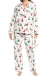 Pj Salvage Flannel Pajamas With Headband In Off White