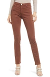 Ag 'the Prima' Cigarette Leg Skinny Jeans In Dark Walnut