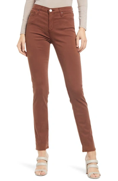 Ag 'the Prima' Cigarette Leg Skinny Jeans In Dark Walnut