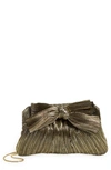 Loeffler Randall Rayne Pleated Clutch In Gold/ Gold