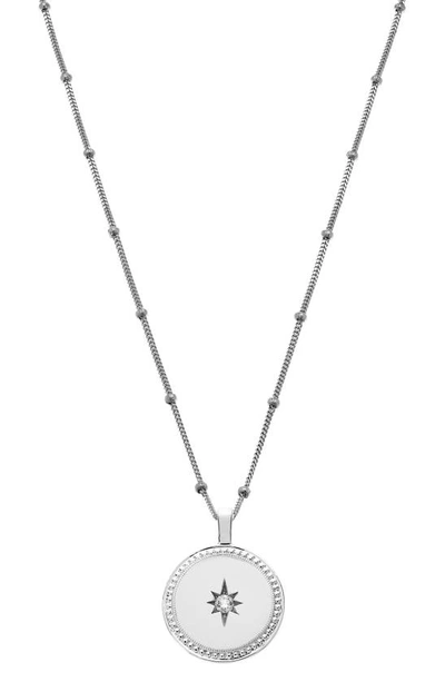 Sethi Couture Celeste Round Pendant In White