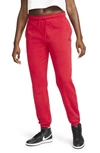 Nike Jordan Women's Essentials Fleece Jogger Pants In Gym Red/white