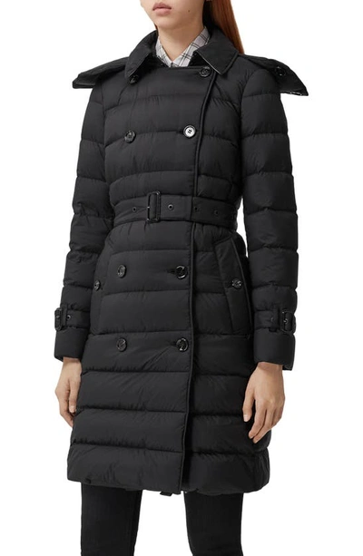 Burberry Nylon Ashwick Down Coat In Black