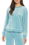 Nydj Basic Velour Sweatshirt In Dutch Blue