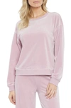 Nydj Basic Velour Sweatshirt In Dawn Pink