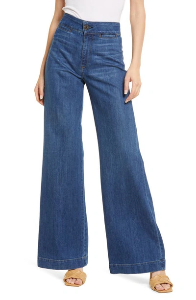 Askk Ny Brighton High Waist Wide Leg Jeans In Mercury
