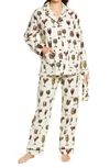 Pj Salvage Flannel Pajamas With Headband In Stone