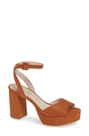 Chinese Laundry Theresa Platform Sandal In Umber Suede