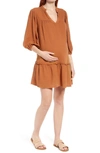Maternal America N Maternity Swing Dress In Marigold