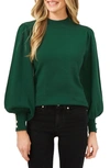 Cece Mock Neck Sweater In Dark Cocoa
